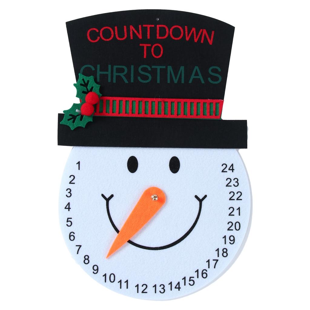 Weihnachtsfilzkalender Frohe Weihnachten Baumschmuck 2025 Weihnachtsdekoration für Zuhause Noel Xmas Navidad Frohes Neues Jahr 2025