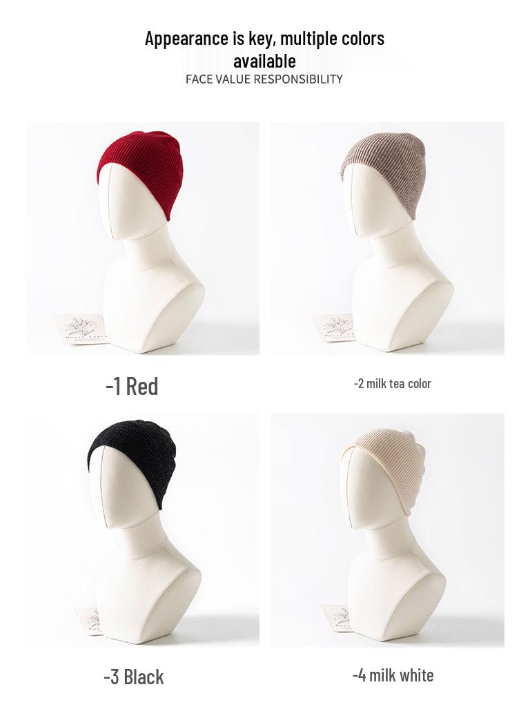 Unisex High-End Wool Knit Beanie – Versatile, Warm, Autumn/Winter Hat