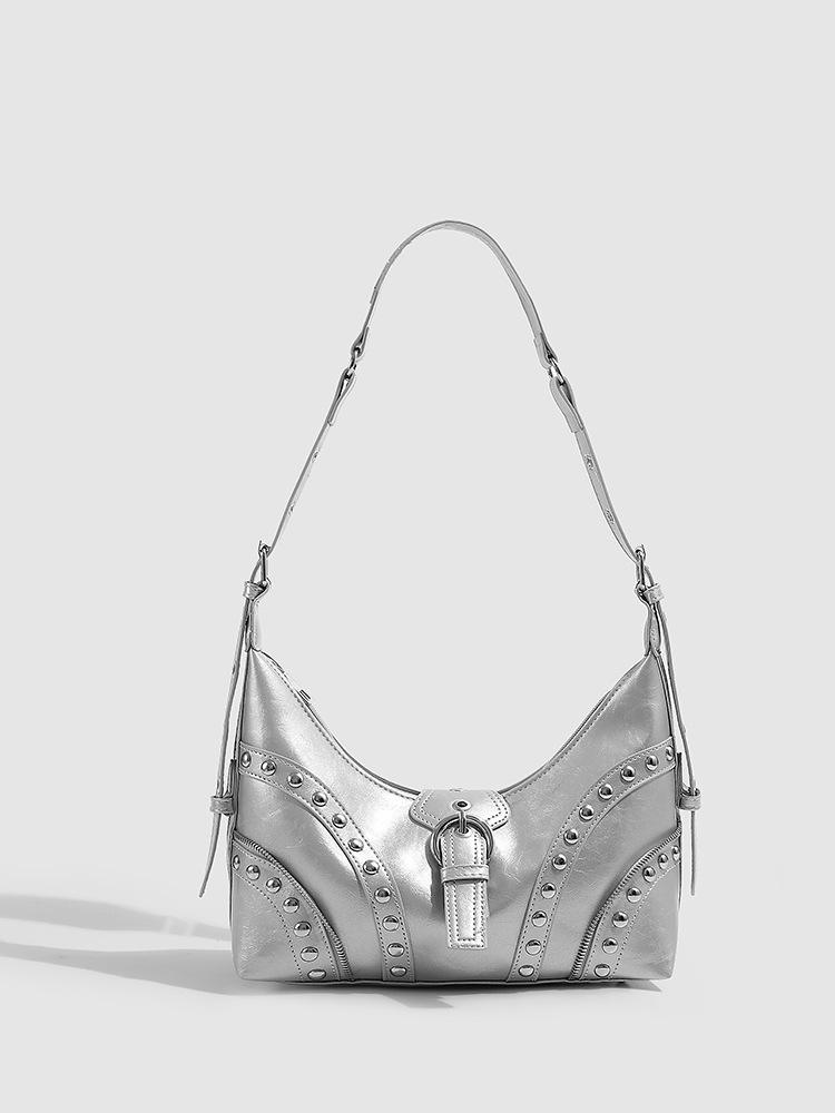 

Y2k Millennium Spice Girl Rivet Underarm Locomotive Bag Fashion Premium Handheld Shoulder Bag Commuter Versatile Oblique Span Bag
