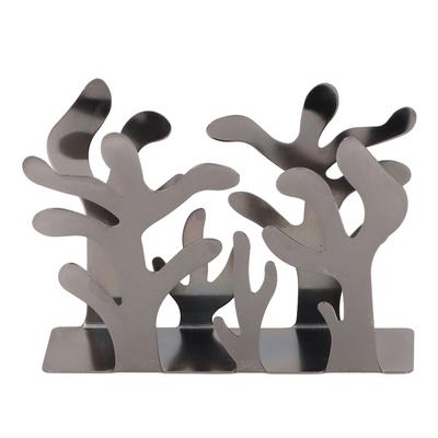 Coral Napkin Holder Iron Art Vertical Napkin Holder Multifunction Metal Napkin Holder Desktop Storage Rack for Bar