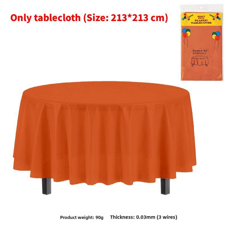 Classic Disposable Round Plastic Disposable Tablecloth With Waterproof Finish For Party Events And Hotel Use