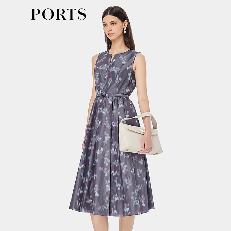 PORTS Women's Elegant Printed Sleeveless Dress