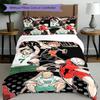 3-teiliges Bettbezug-Set (1 * Bettbezug + 2 * Kissenbezug, ohne Kern), Haikyu Print Bettwäsche-Set, Schlafzimmer-Dekoration, Ganzjahres-, Geburtstagsgeschenk