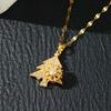 Full Rhinestone Christmas Tree Snowflake Pendant Necklace For Women Exquisite Zircon Star Girl Sweater Collarbone Chain Zircon