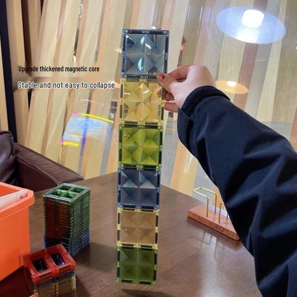 

Stained Glass Magnetic Sheet Refill Pack for Kids Building Blocks Toy