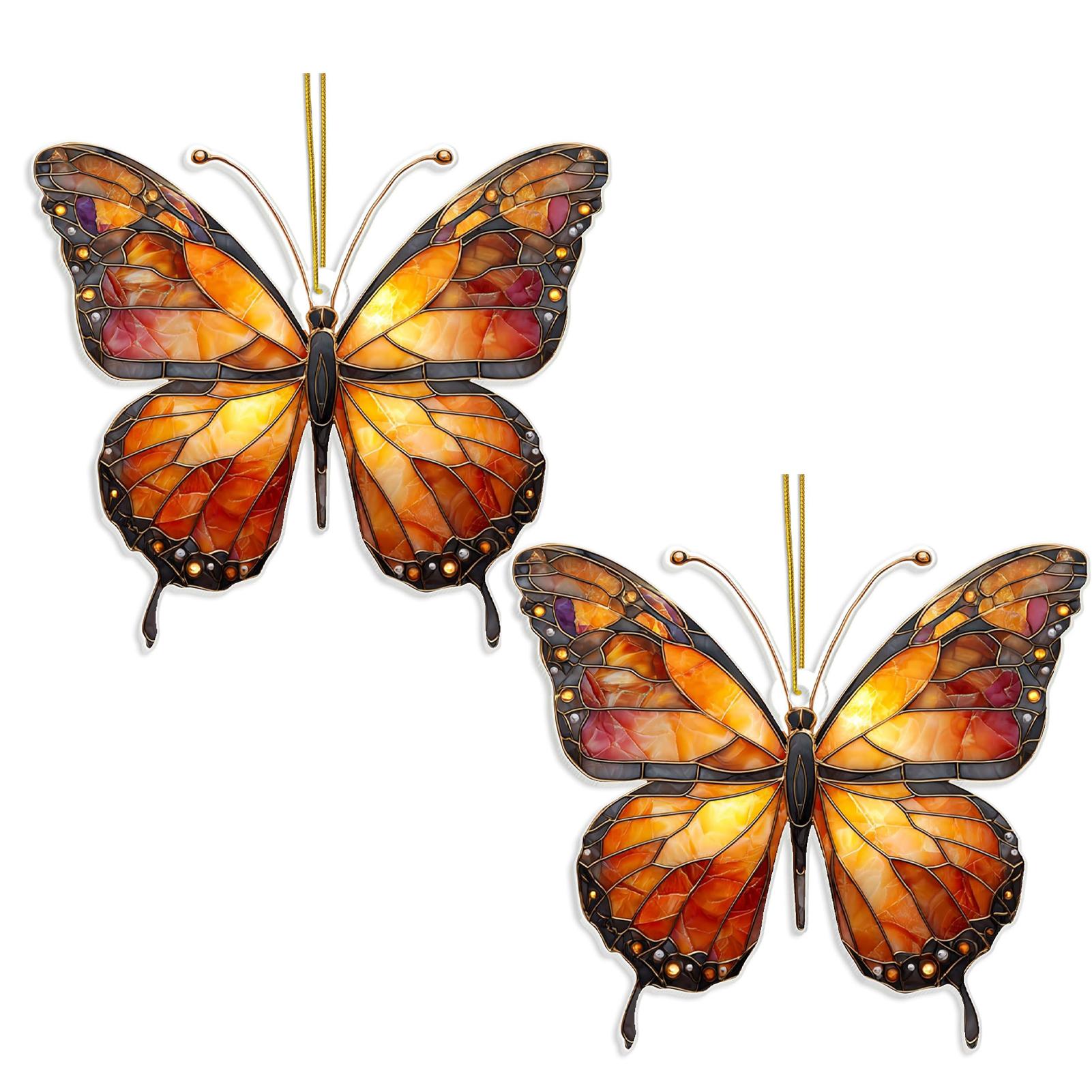 

2PCS 2D Christmas Cute Ornament Figurines Double Painting Acrylic Home Decor Ideal for Christmas Decoration squirrel