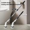 Retractable Handheld Electric Cleaning Brush for Bathroom and Floor
