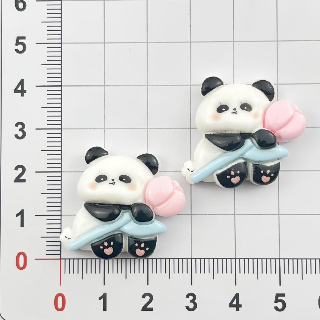 Panda-Themed Resin Jewelry & Hair Accessories: DIY Clips, Buttons, Keychains, Pendants, & Phone Charms