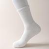 Men's Mid-Calf Cotton Sports Socks - Warm, Odor-Resistant, Non-Pilling, Sweat-Absorbent Thick Towel Bottom.