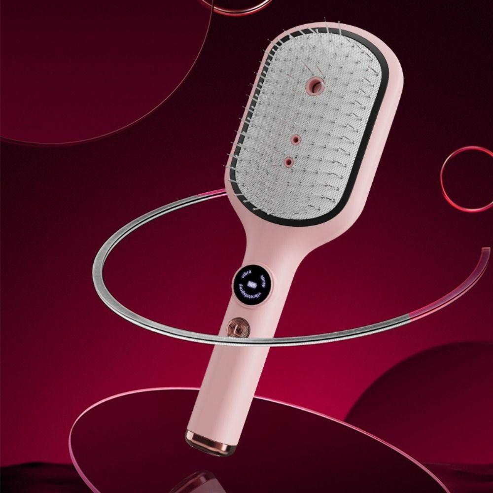 Anti-Frizz Large Tank Electric Spray Hair Brush Hair Care 2-In-1 Misting Hair Brush Household