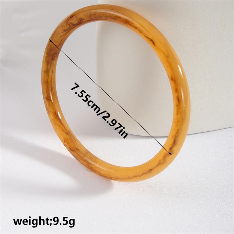 

Korean Style Design Retro Resin Imitation Marble Texture Temperament Forest Ins Versatile Bracelet For Women Jewelry Gift