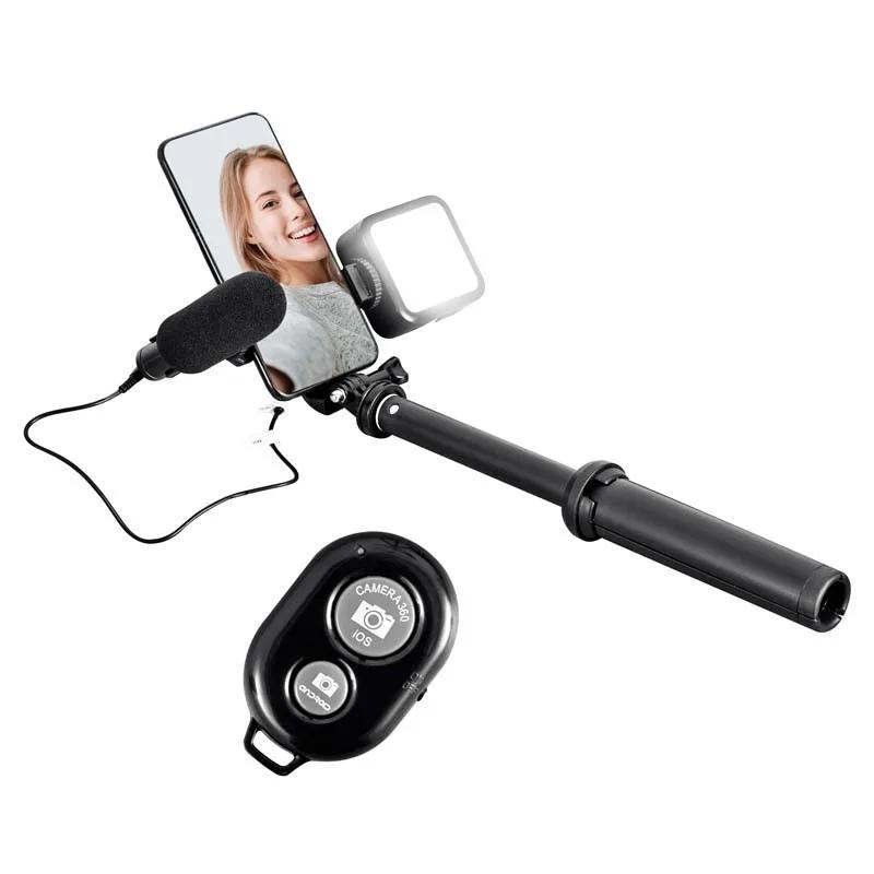 Trépied Vlog Et Livestream Avec Led Et Microphone Vlog 100 Wi Light