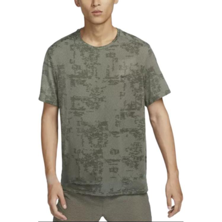 

New Nike Running T Shirt Men s Green FZ0584-053 XL