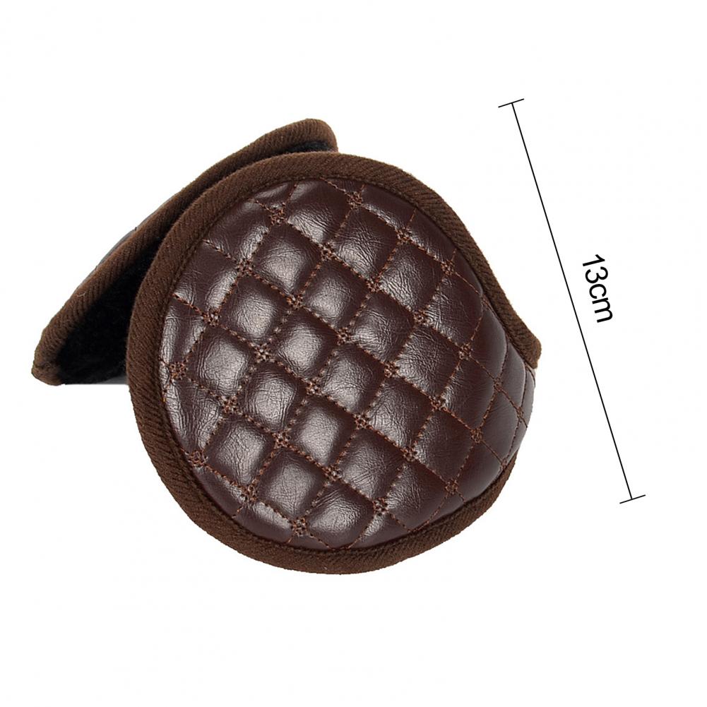 Paraorecchie Uomo in Ecopelle Autunno Inverno Paraorecchie Ispessiti Foderati in Pile Scaldaorecchie alla Moda Caldi Auricolari Allargati Tappo per Orecchie