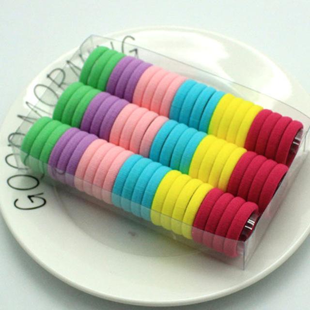 Kids Girl Hair Accessories Hair Band Hairband Cute Hair Rope Elastic Candy Rubber Bands 66pcs Box  Accessories