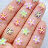 50Pcs Cute Mini Colorful Flowers Nail Art Resin Designer Charms DIY Craft For Nail 3D Decorations Jewelry