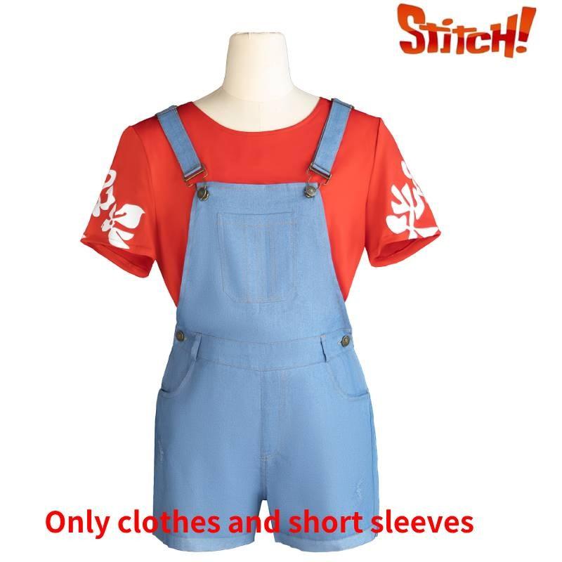 

Lilo Lilo Stitch Pelekai Cosplay Jeans Clothing For Theme Parties And Halloween Washed,S