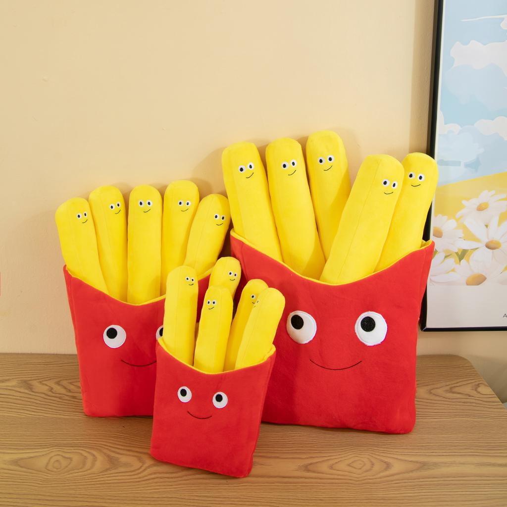 French Fry Plush Pillow Creative Cute French Fries Ornament Couple Style Plush Toy Doll Small Doll For Girls Boys Birthday Gift
