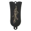 Guitar Truss Rod Cover Decorative Iron Black Plum Blossom Pattern Bell Shape 2 Holes Electric Guitar Parts