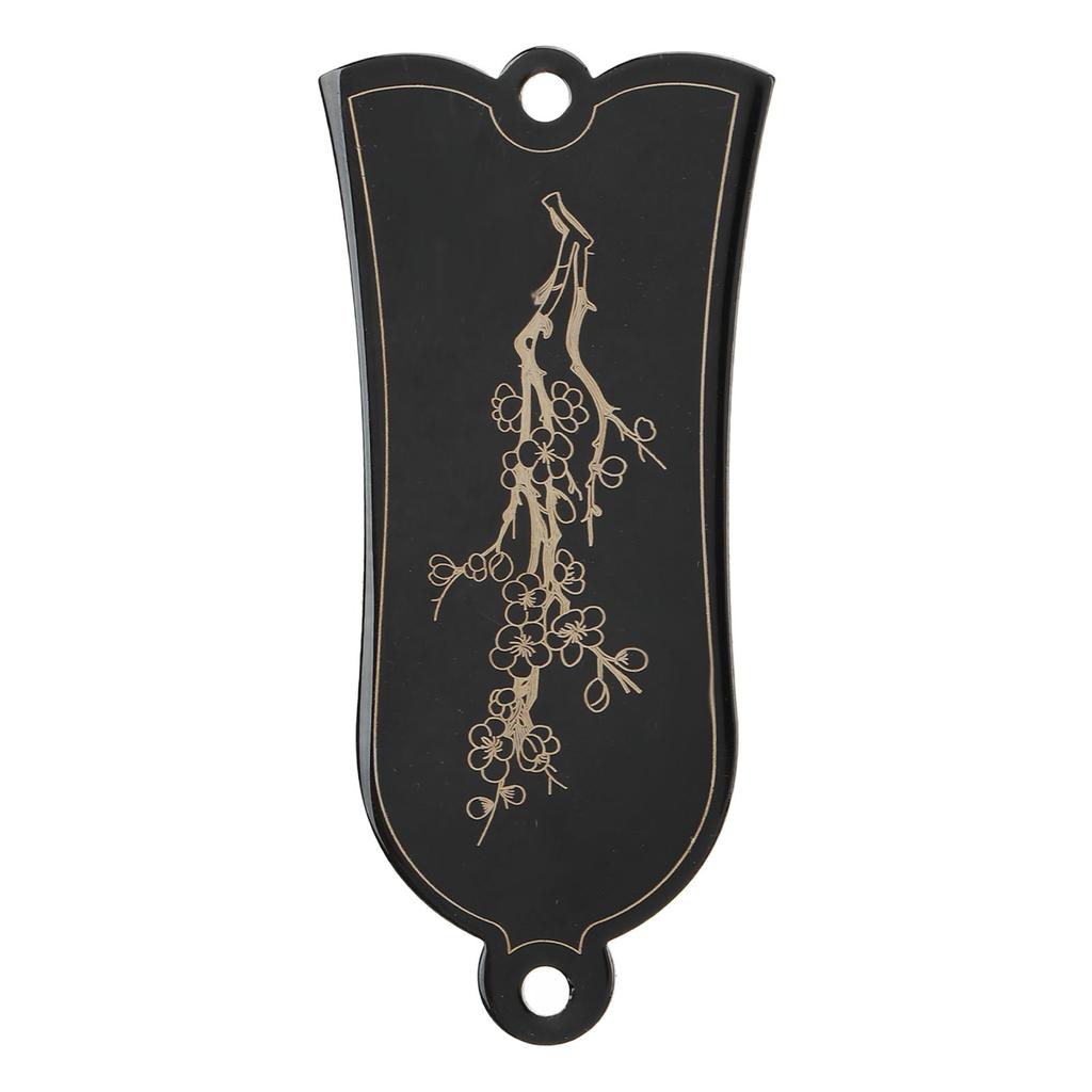 Guitar Truss Rod Cover Decorative Iron Black Plum Blossom Pattern Bell Shape 2 Holes Electric Guitar Parts