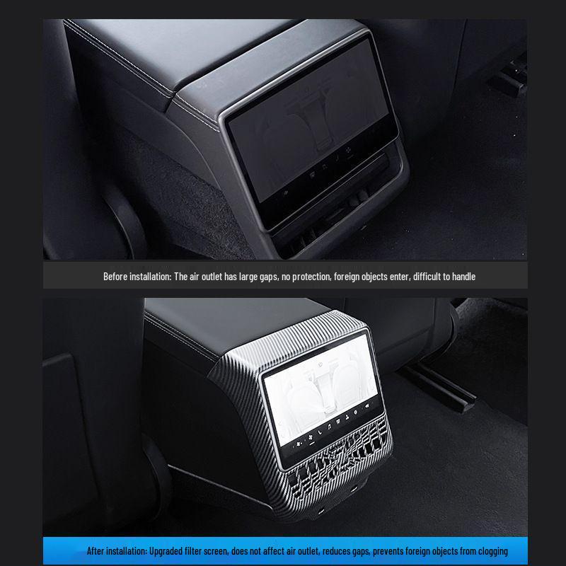 Model 3/Y Rear Center Console Air Vent & USB Protective Mesh Cover