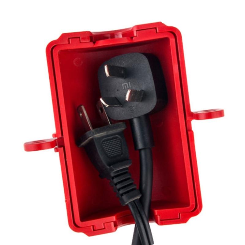 Plastic Tagout Plug Power Lock Plug Lockout Device Industrial Household Plug Lock Plug Lockout with Locking Label