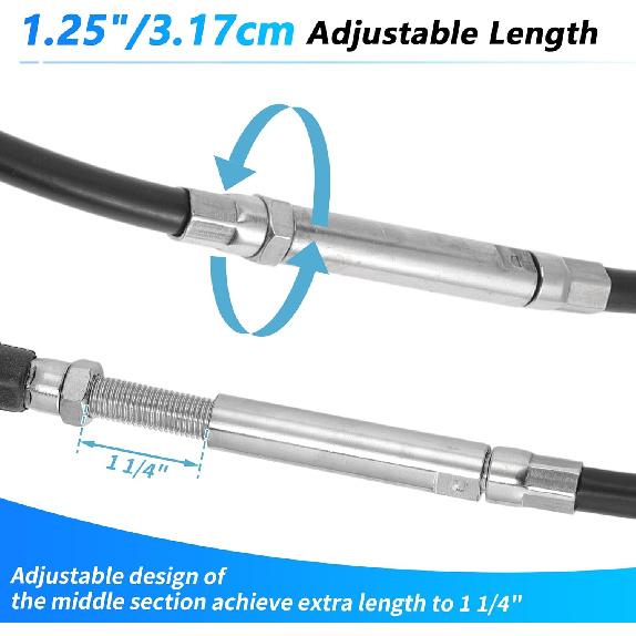 140cm/55.11" Clutch Cable for Harley Davidson Sportster XL883 XL1200 XL 883 1200 1986-2013 for Harley Sportster Models 2004-2020 Motorcycle Extended