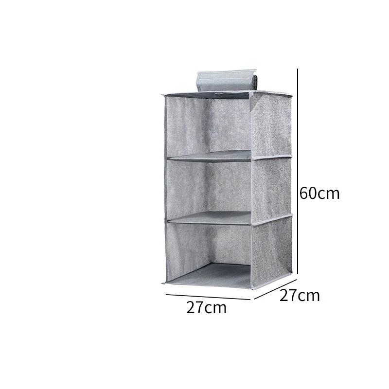 Hanging Closet Organizer Multi Shelf Fabric Storage Hanging Bag Wardrobe Storage Pouch for Clothes Underwear Sundries