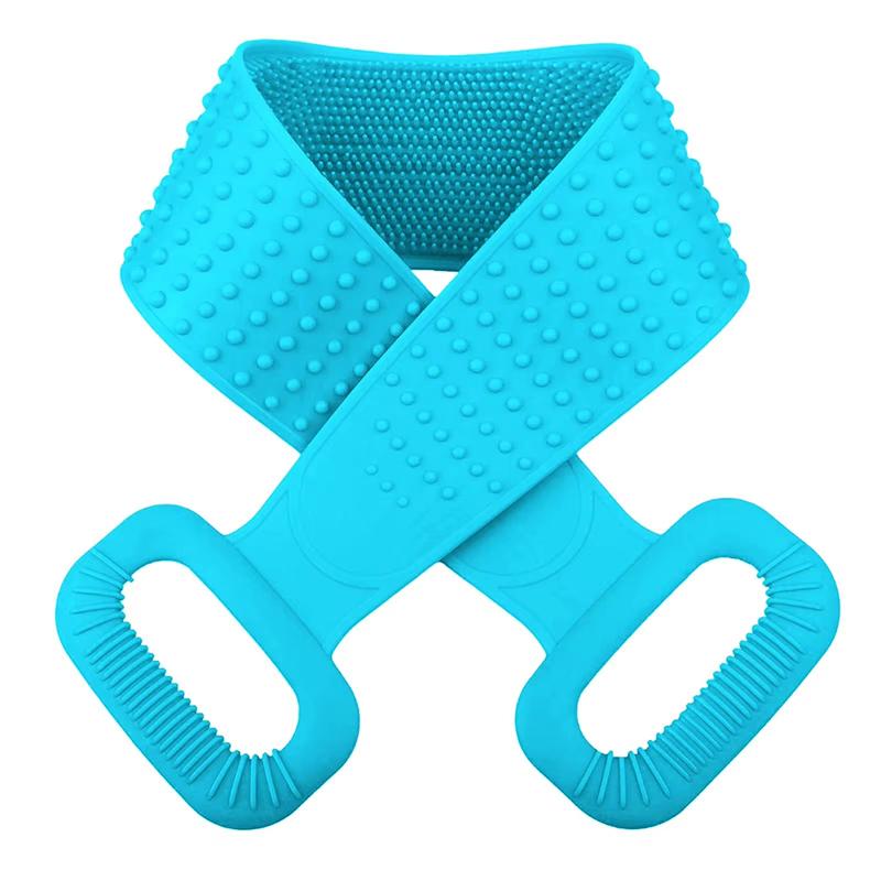 Gąbka do ciała Szczotki silikonowe Ręczniki kąpielowe Scrubber Pocieranie Peeling pleców Masaż Pas prysznicowy Rozszerzone szczotki do czyszczenia skóry