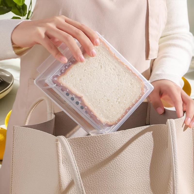 Sed Brot Aufbewahrungsbox Toast Kühlschrank Gefrierschrank Französischer Konservierungsbehälter Lebensmittelaufbewahrung Abgedeckte Trennbox
