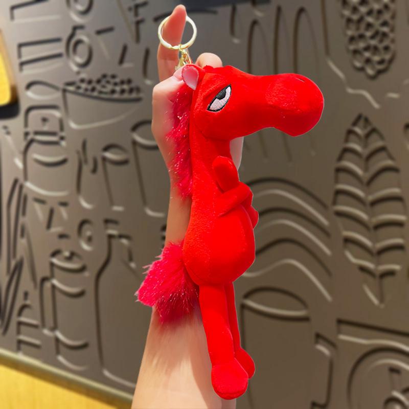 

Избранный кулон «Черная лошадь», год лошади, плюшевый кулон-талисман, кукла-лошадка, брелок красный