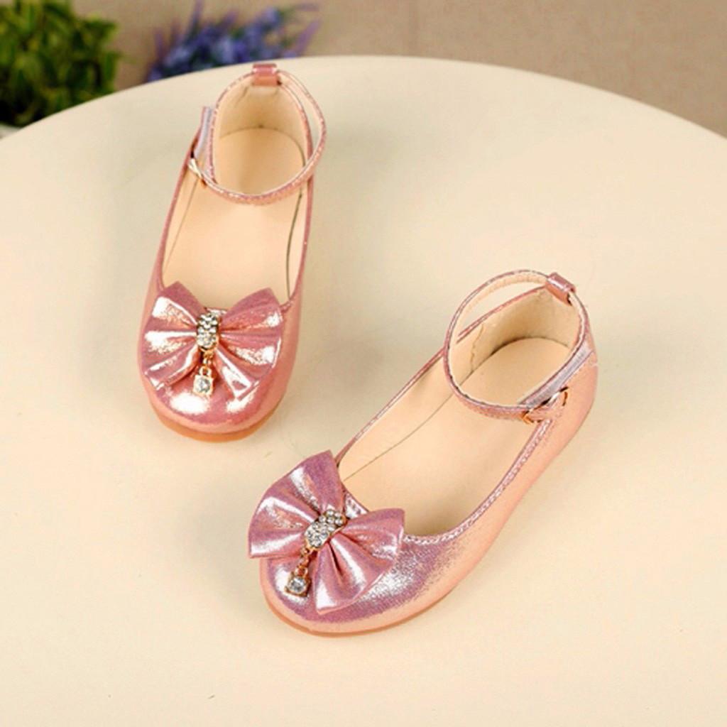 Copii Sugar Copii Bebeluși Fete Bowknot Crystal Dance Shallow Single Pantofi