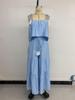 2026 European & American Resort Set: Textured Camisole Top & Wide-Leg Pants Two-Piece