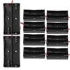 10pcs Double 18650 Battery 3.7V Storage Box Holder Case Black High Strength