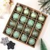 16pcs/set New Style Christmas Ball Set Glitter Deco Ball with Round Shapes for Christmas Tree Hanging Ornaments Plastic Material
