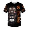 Men's Gender-Neutral T-Shirt 3D Printed Lion Round Neck Casual Short Sleeve Top Street Wea Men's T-Shirt Oversized T-Shirt