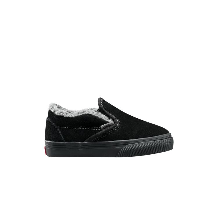 

Vans Classic Slip-On Toddler Sherpa - Black Baby Sneakers Pewter VN0A32QJQQI 21
