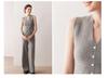 Chic Light Luxury V-Neck Cashmere Knit Women's Slim-Fit Vest for Autumn/Winter