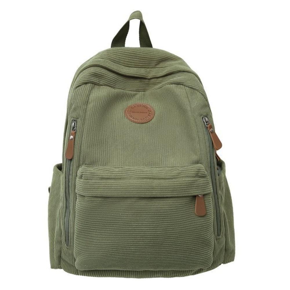 Zaino Grande Capacità in Velluto a Coste per Studente Universitario/Superiore Moda Casual Daypack da Viaggio
