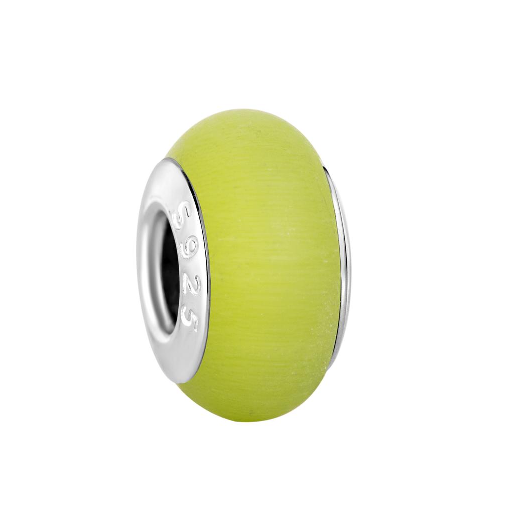 Trendy Copper Colorful Matte Murano Charm Fit Original Bracelet Cute Footprint Glass Beads Women Necklace Jewelry