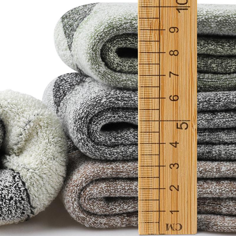 3 Pairs Men Women Winter Thick Thermal Socks Heavy Duty Fleece Ski Hiking Outdoor Floor Socks