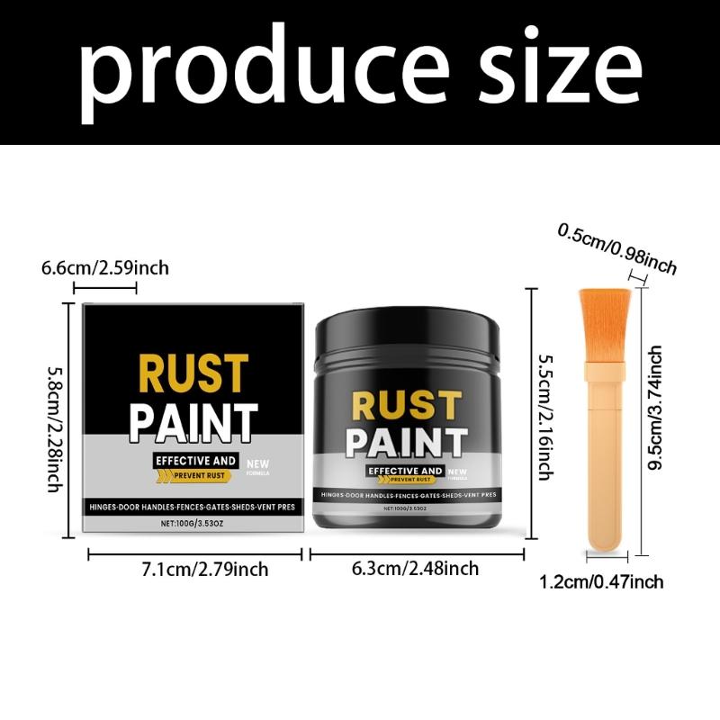 Powerful 100G Corrosion Inhibitor Paint Industrial Oxidation Converter with Brush Set for Maintenance & Repair Tasks