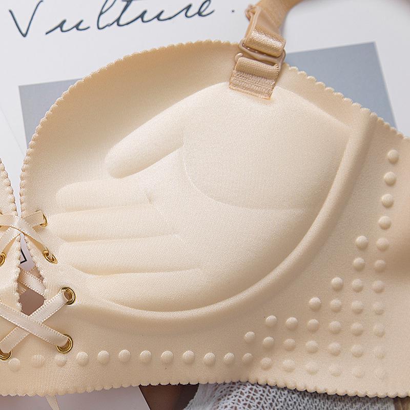 Sexy Bra Push Up Paded Bras For Women Seamless Bralette Brassieres Lingerie Deep V Bowknot