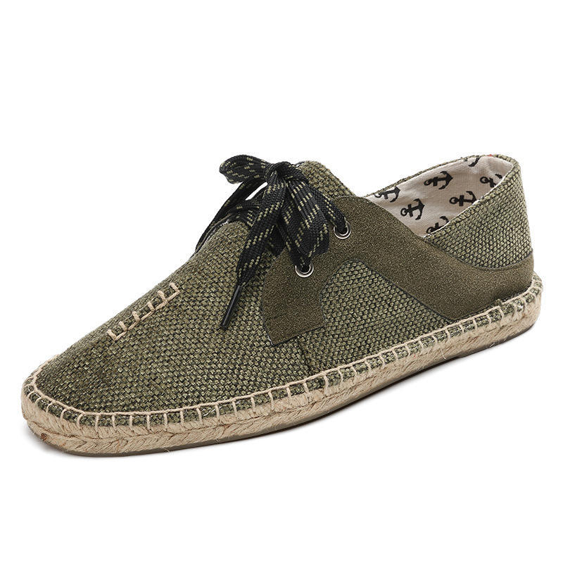 New Fashion summer Fly fabricmale casual Canvas Hemp Insole Fisherman Light Shoes men Espadrille Flats Shoes rty6