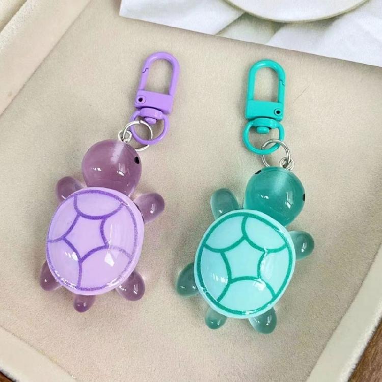 10 Pack Assorted Glowing Turtles Keychains Vibranting Color Easy to Use and Sturdy Materials for All Ages Daily Use