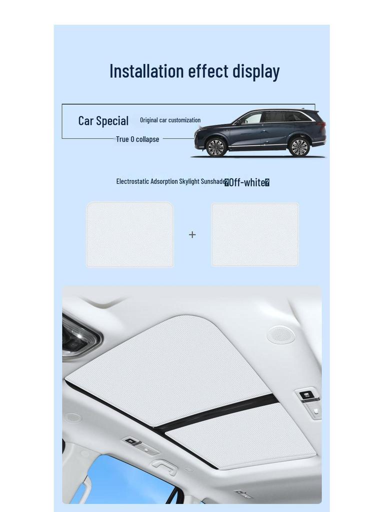 Electrostatic Sunshade for Great Wall 23: Heat Insulation, Sun Protection, Privacy, Camping, Opaque.