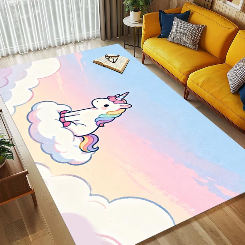 Unicorn Sky Living Room Nonslip Area Rug Soft Carpet For Bedroom Game Playroom Sofa Office Home Decor Doormat Christmas Gift C929687
