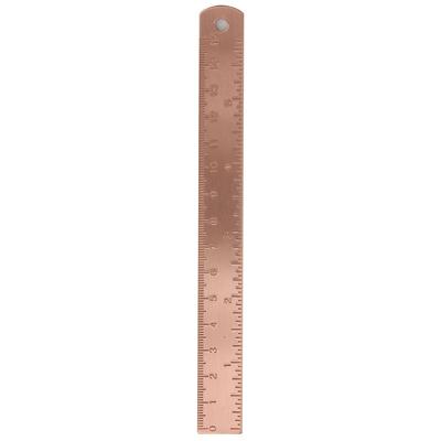 Zesílené měděné rovné pravítko 0~150mm Mini měděné pravítko Kreslicí příslušenstvíMěď 15cm Měřítko 1.5mm
