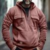 Herren Vintage Distressed Kapuzen-Sweatshirtjacke für Frühling, Herbst und Winter.
