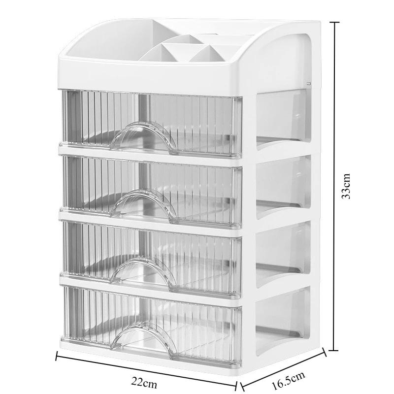 5-layer Drawer Makeup Storage Box Debris Organizer Drawer-Style Dressing Table Office Desk Cosmetics Multi-layer Storage Cabinet белый